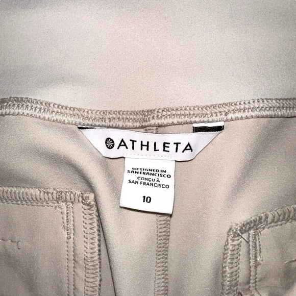 Athleta Endless High Rise Cream Ankle Pants 10 in Abalone - Picture 5 of 9